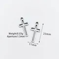 Macro detail van retro zilveren legering kruishangers van 23 mm voor DIY sieraden - Antiek Zilver szj030z23