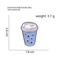 Cute coffee cup enamel pin with blue stars, made of eco-friendly alloy and soft enamel - Starry Coffee Cup (CC1453)