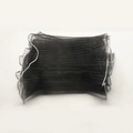 Elegant black pleated mesh ruffle with white pearl trim for floral wrapping DIY design - Double-sided Pearl Wave Mesh (28cm*4 Yards) / Black