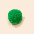 Smaragdgroene pluche pompon kattenspeeltje bal met zachte donzige textuur voor kittens - 3,8cm Stuiterbal (1 Stuk) / Kerstgroen