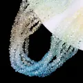 Faceted gradient crystal beads in light green yellow and blue for DIY jewelry making - Yellow Green Blue