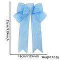 Light blue mesh bow tie wall decor, 18x25cm size variant for back to school party - Multi Loop Bow / Blue