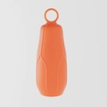 Orange leak-proof silicone travel bottle sleeve with top loop ring for hanging - 2nd Gen (Portable Loop) / Orange