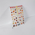 Autocollants 5D gaufrés pour ongles avec motifs de biscuits et oursons de dessin animé - TS-2132 Fête des Biscuits / Relief 5D