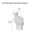 Scultura a mano in ceramica bianca a forma di cuore per decorazioni moderne casa - HP1055 Ornamento Gesto della Mano-Segno del Cuore