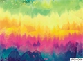Aurora colorful starry sky watercolor abstract nail art water transfer sticker WG4006 - WG4006