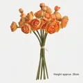 Artificial orange Ranunculus bouquet for wedding decor with a height of about 26cm - Height approx 26cm / Orange