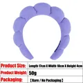 Purple sponge bubble headband for face washing with soft flannel cloud design 17x18cm - 29# Deep Purple Style