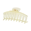 Matte cream yellow large hair claw clip in durable frosted plastic for thick hair - 11cm / Matte Jelly Yellow / Bulk Packaging