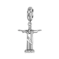 S925 sterling silver Christ the Redeemer charm with cubic zirconia for DIY bracelets - Christ the Redeemer