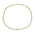 Bracciale di perline minimalista con perle di vetro giallo chiaro e tocchi dorati - Giallo Pallido/Perline Dorate