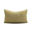 Nordic rectangular throw pillow with elegant pleated texture in pale yellow fabric - 30*50cm [Cover Only] / Ruffle Cake Skirt Lumbar Pillow-Pale Yellow