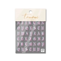 Autocollants ongles ultra-fins lettres gothiques effet fantôme rose et cyan - Style Lettres Gothiques Fantômes (TA77)