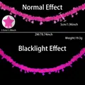Rosa 2M fluoreszierende Sternengirlande für UV-Partys und festliche Weihnachtsdekorationen - 2 Meter / Neon Macaron Rosenrot Stern Girlande