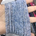 Faceted 2-3mm blue natural stone square beads for DIY jewelry making and beadwork - 50-Aquamarine (Natural)
