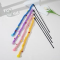 Set of four colorful plush caterpillar cat wands with soft pom-poms and flexible wands - Plush Pom Pom Strip Cat Wand