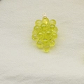 Miniature green resin grape pendant with golden loop for DIY jewelry making - Large Light Yellow Grape
