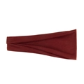Elastic deep red knitted sports headband for running and yoga in soft stretch fabric - Dark Orange