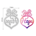 Siliconenvorm voor Hope boog hart hanger, 7.8x10.5cm voor DIY hars sleutelhangers - Hope Stijl Kerstlabel
