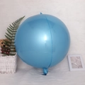 Sky blue 4D round aluminum foil balloon with metallic finish for party decoration - 4D Sphere Pearl Blue / 22 Inch