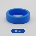 Universal blue silicone suitcase wheel covers with non-slip grooves and thick design - Blue