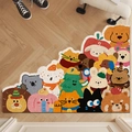 Zerbino irregolare in PVC con simpatici motivi di animali su pavimento in legno - 40*60cm / Vitalità Carina - Destra