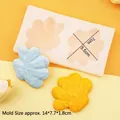 Dual cavity paw print silicone mold for DIY soap and candle making with clear textures - Style 2 / Translucent
