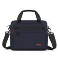 Borsa business blu scuro in tessuto oxford con tracolla regolabile e manici neri - Blu