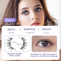 Natürliche lange EM07 Iris Style Magnetwimpern mit 26mm Breite und C-Curl-Finish - EM07 Iris Stil (Ohne Clip)