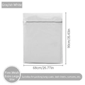 Extra large 90x68cm fine mesh laundry bag with grey zipper for washing machine - Grey White Fine Mesh 68*90cm