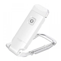 Portable white mini folding book light with clip and eye-protection LED for reading - 10.5cm*4.6cm*1.3cm / White