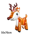 50x70cm orange reindeer aluminum foil balloon with white spots for Christmas party - Assembled 3D Reindeer