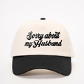 Gorra de béisbol de algodón bicolor con corona marfil y visera negra bordada - Talla única / Crema/Negro