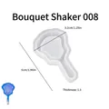 Καλούπι σιλικόνης μπουκέτο για DIY shaker μενταγιόν σε μέγεθος 5x3,2cm - Μπουκέτο