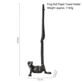 Vertical black cast iron frog paper towel holder with decorative long leg stand - Frog Holder