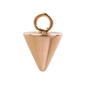 Ciondolo per collana conico minimalista con finitura in oro rosa lucido - Oro rosa