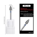Diamond nail drill bit PG-51 peach shape with medium grit for cuticle cleaning - PG-51 Medium-Peach Shape