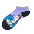 Chaussettes basses en coton avec imprimé La Naissance de Vénus en violet et bleu - 36-44 / La Naissance de Vénus