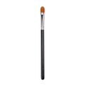 Flat tongue concealer brush with orange bristles, silver ferrule and matte black handle - Concealer Brush Black/Silver