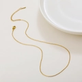 Fine gold plated stainless steel O-chain necklace with lobster clasp and extension - Cross Chain / Gold