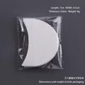 White non-woven 20pcs eyeshadow shield pads in large pointed size with 7x6.5cm dimensions - 20Pcs/Large/OPP Bag