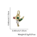Detail view of a gold hummingbird pendant with dimensions 1.19cm height and 1.03cm width - Hummingbird Style (Style 3)