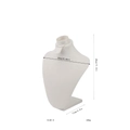 White velvet necklace display stand S-size dimensions 22x29x11cm with weight specifications - Small Set (Size S) / Beige Velvet