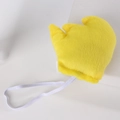Yellow plush tiger or animal tail accessory with elastic strap for costume cosplay - Hen Tail