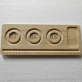 Wooden bead design board with 13-15cm circular grooves and 26cm scale for DIY bracelets - Short Strip 28*11cm (187g)