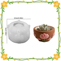 Silicone flower pot mold for DIY tulip relief concrete planter and plaster candle cup - Tulip Relief Bowl