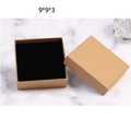 Brown kraft jewelry gift box with black sponge lining and 9x9x3 cm size dimensions - Kraft Paper Packaging Box