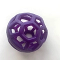 Palla per animali viola con griglia geometrica cava realizzata in resistente gomma TPR - Palla Vuota Viola