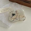 Cute puppy claw clip with pearlescent acetate and glitter sequins hair accessory - Large Koala Claw