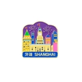 Calamita da frigo in metallo souvenir di Shanghai The Bund con monumenti colorati - Stile Vista Notturna del Bund (BXT0014-2)